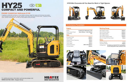 HY25 2.5 Ton Mini Excavator