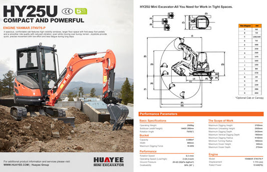 HY25U 2.8 Ton Excavator